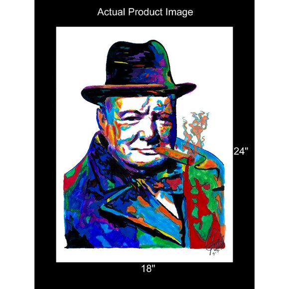 Winston Churchill Prime Minister UK Poster Print Wall Art 18x24 - Picture 2 of 4